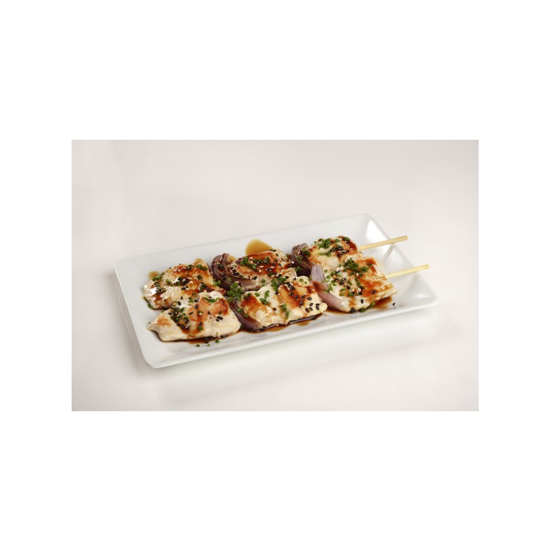 Brochettes de poulet sauce teriyaki.